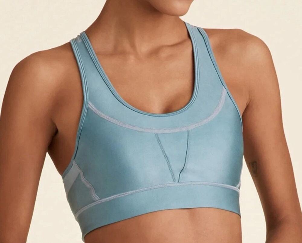 Alala Racerback Surf Sports Bra Yoga Gym Activewear Athleisure Blue Womens Large